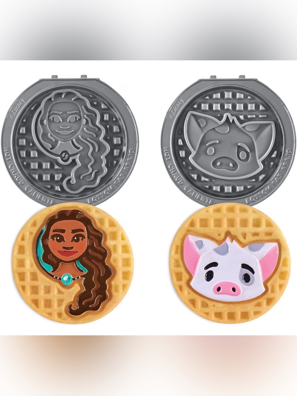 Dash MultiMaker Disney Moana & Pua Removable Mini Waffle Plates – Set of 2
